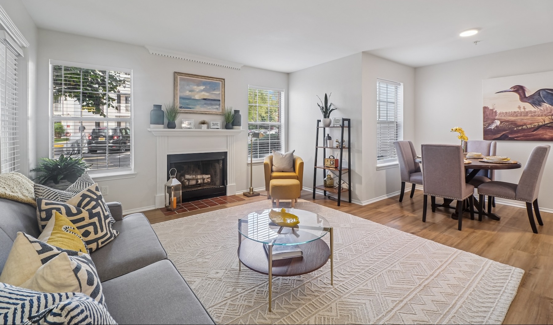Open space living area with natural lighting