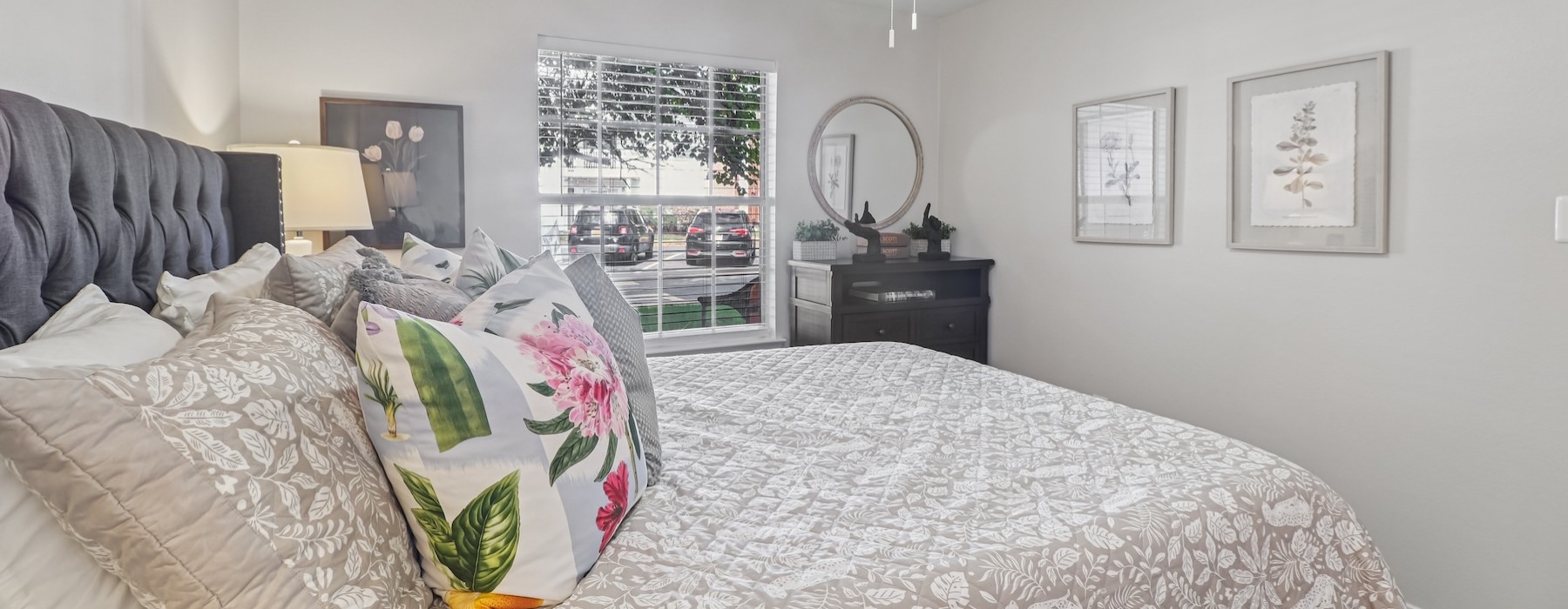 Thoughtful details to elevate your lifestyle Bedroom with natural lighting and high ceilings